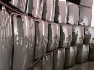 curved pyramid CRT wall